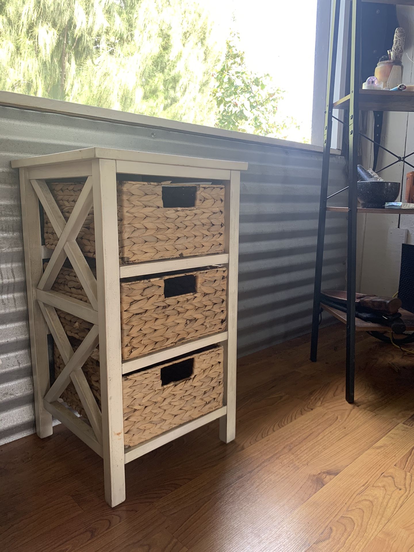 Free wood/wicker storage cabinet