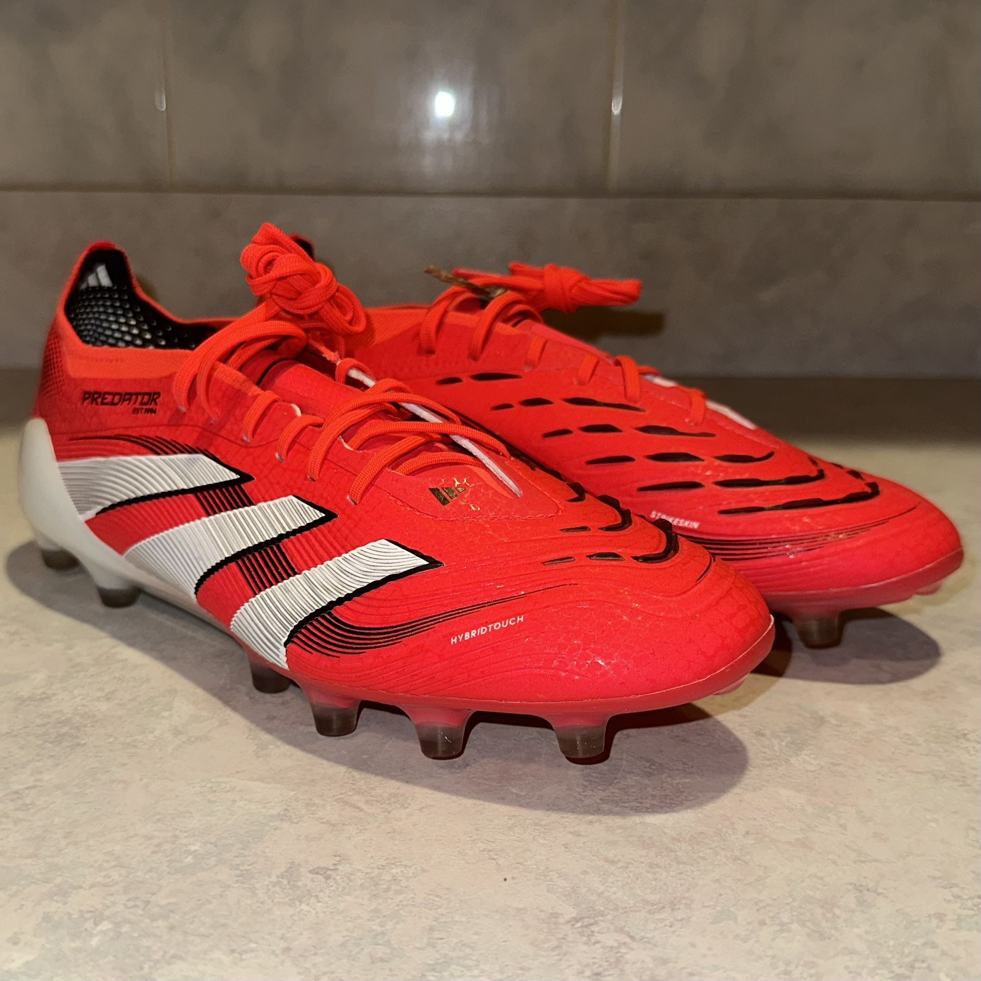 Adidas Predator Elite AG JH8896 Lucid Red White Core Black Soccer Cleats Sz 6.5