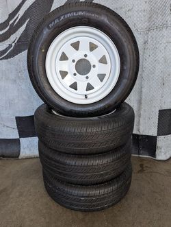 165/70r13 "Brand New"  Doublestar Maximum DHOS Tires mounted on White Trailer Wheels