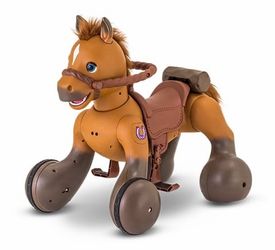 Ride-on interactive pony power wheel