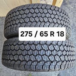 275 / 65 R 18 (2) TIRES GOODYEAR AT 