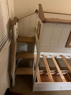 Kids Playhouse Bunk Bed Frame