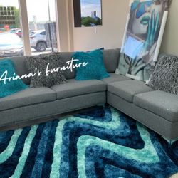 New Light Grey Sectional 