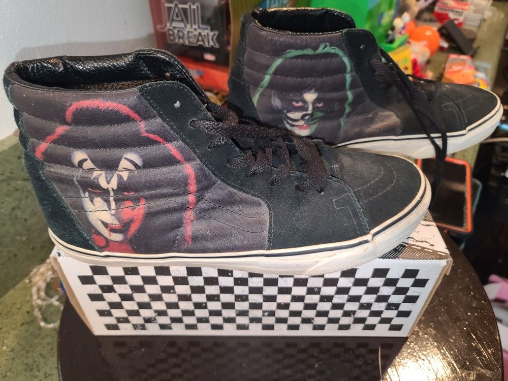 KISS 2008 Vans SK8 Hi Top Kiss Sneakers 12 Wonan/10.5 Man. Solo Album Faces Skateboard Sneaker 2008 Limited