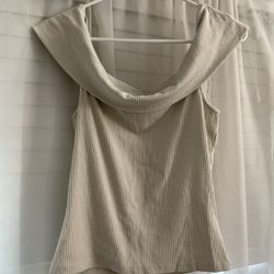cream off the shoulder top