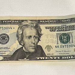 $20 Star Note with Bottom Misprint/ Star Series Note