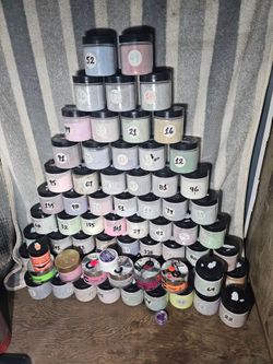 Large Acrylic Nail Powder Lot – 70+ Jars – Chisel, Kiss & Mixed Colors