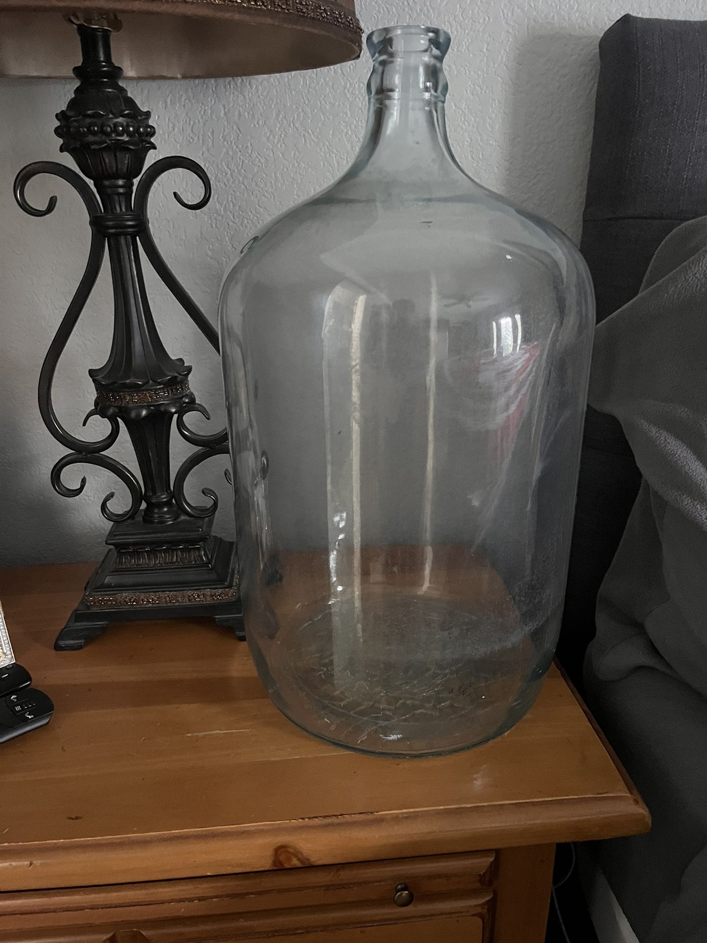 Vintage glass, small neck, terrarium jug