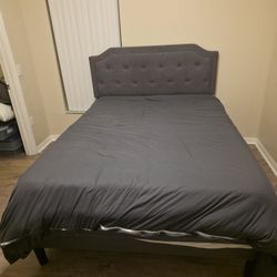 Queen size memory foam mattress and headboard and footboard