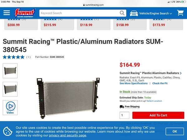 2000 And Up Brand New Tahoe / Denali Radiator