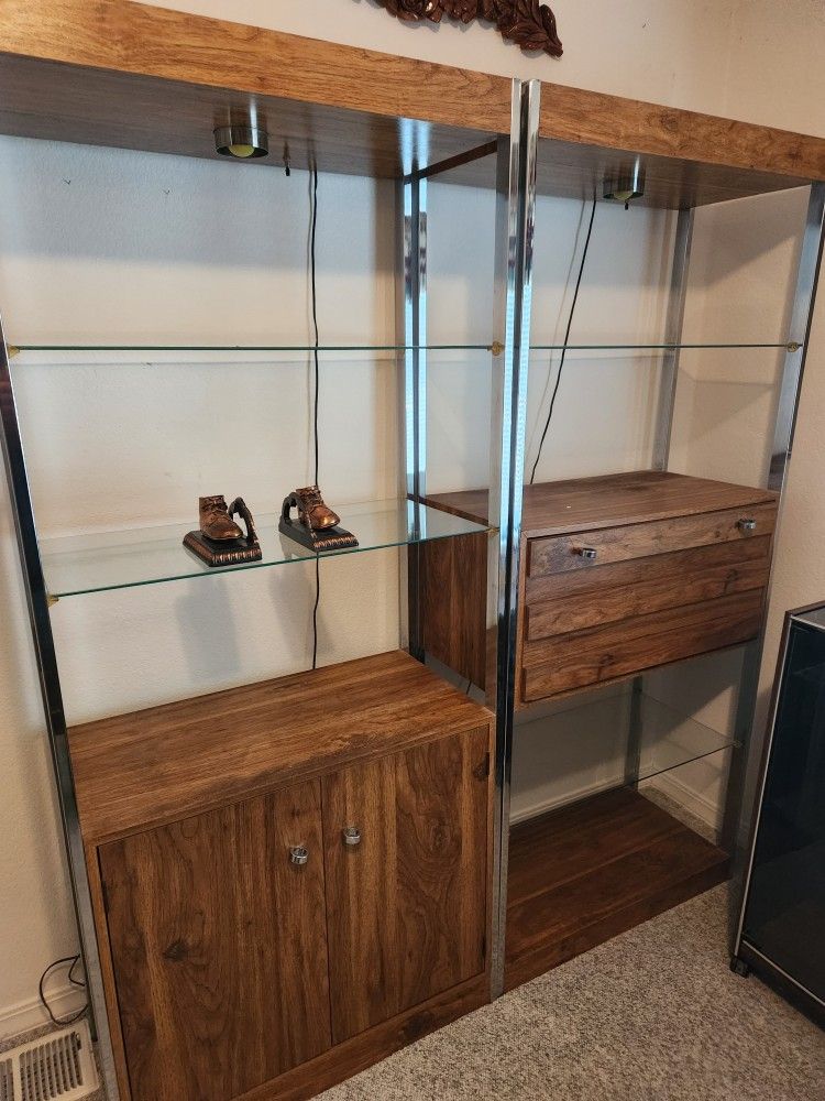 Shelves Glass/ Wood MCM 