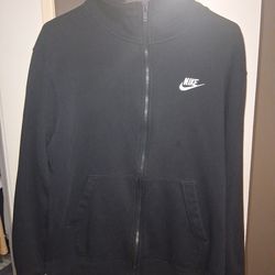 Black nike zip up   size medium