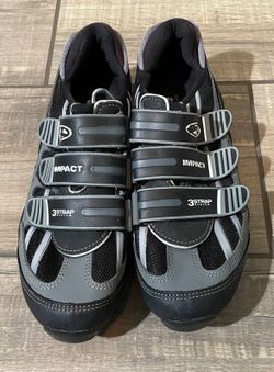 Answer Impact 3 Strap Mountain Bike Shoes Size US 7.5 Black Gray