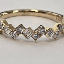 High Quality 14k Yellow Gold, VVS Quality Size 7 1/4