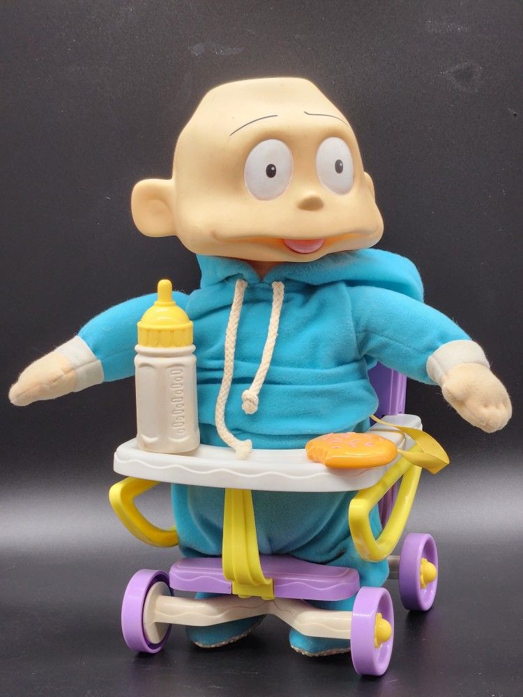 Vintage 2000 Nickelodeon Rugrats Bounce & Babble Dil Pickles Toy Talks Jumps Works