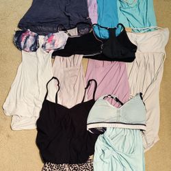 10 Pack Women's Size 6 Lululemon Assorted Athletic Workout Cropped/Open Style Tank Tops