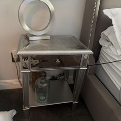 Mirrored Desk And Night Stand