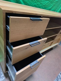 Light Oak Credenza