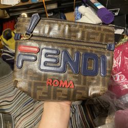 Fendi Zucca Fila Collaboration Women’s Leather Bag 