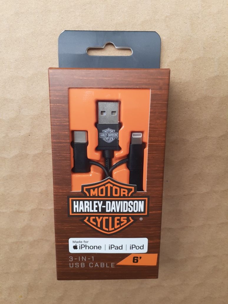 NEW! Harley-Davidson 3 in 1 USB cables