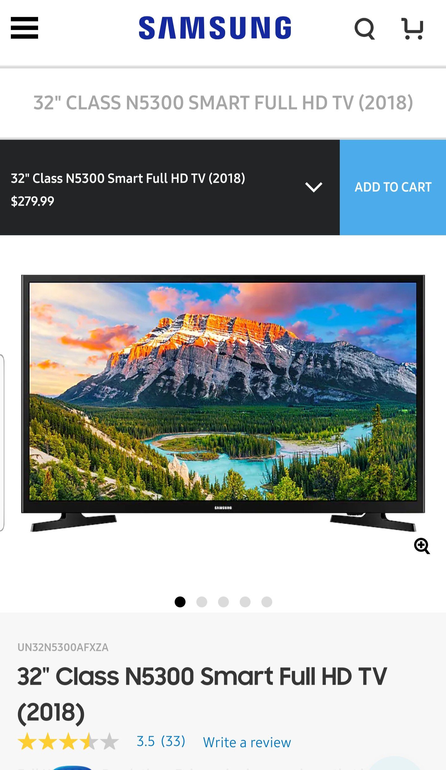SMART TV$$$ Samsung Full HD TV 32" 5 Series N5300