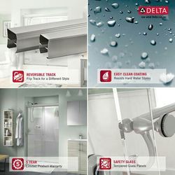 Delta 48 x 60 shower door track assemble brass