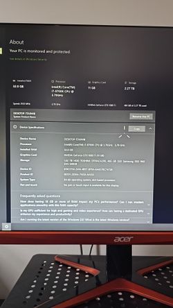 Gaming Pc and monitor