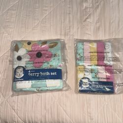 Baby bath set & washcloth Brand new