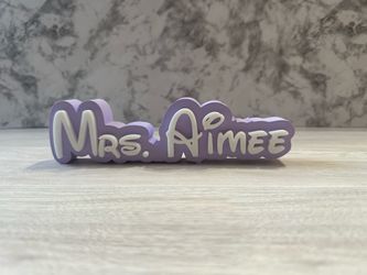 Custom 3D Printed Name Sign or Keychain
