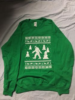 merry christmas, new year, sweatshirt M, Irish Green