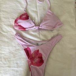 Pink Floral Bikini 