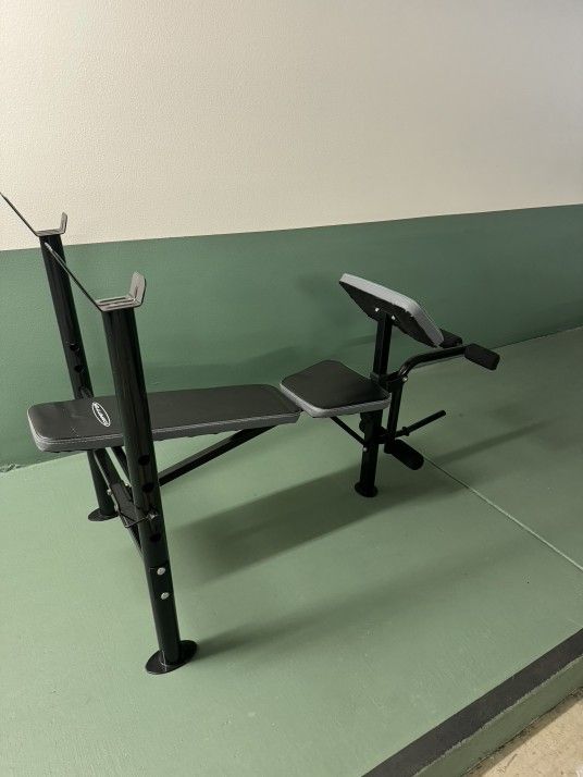 Competitor Standard Adjustable Workout Bench With 80lb Weight Set