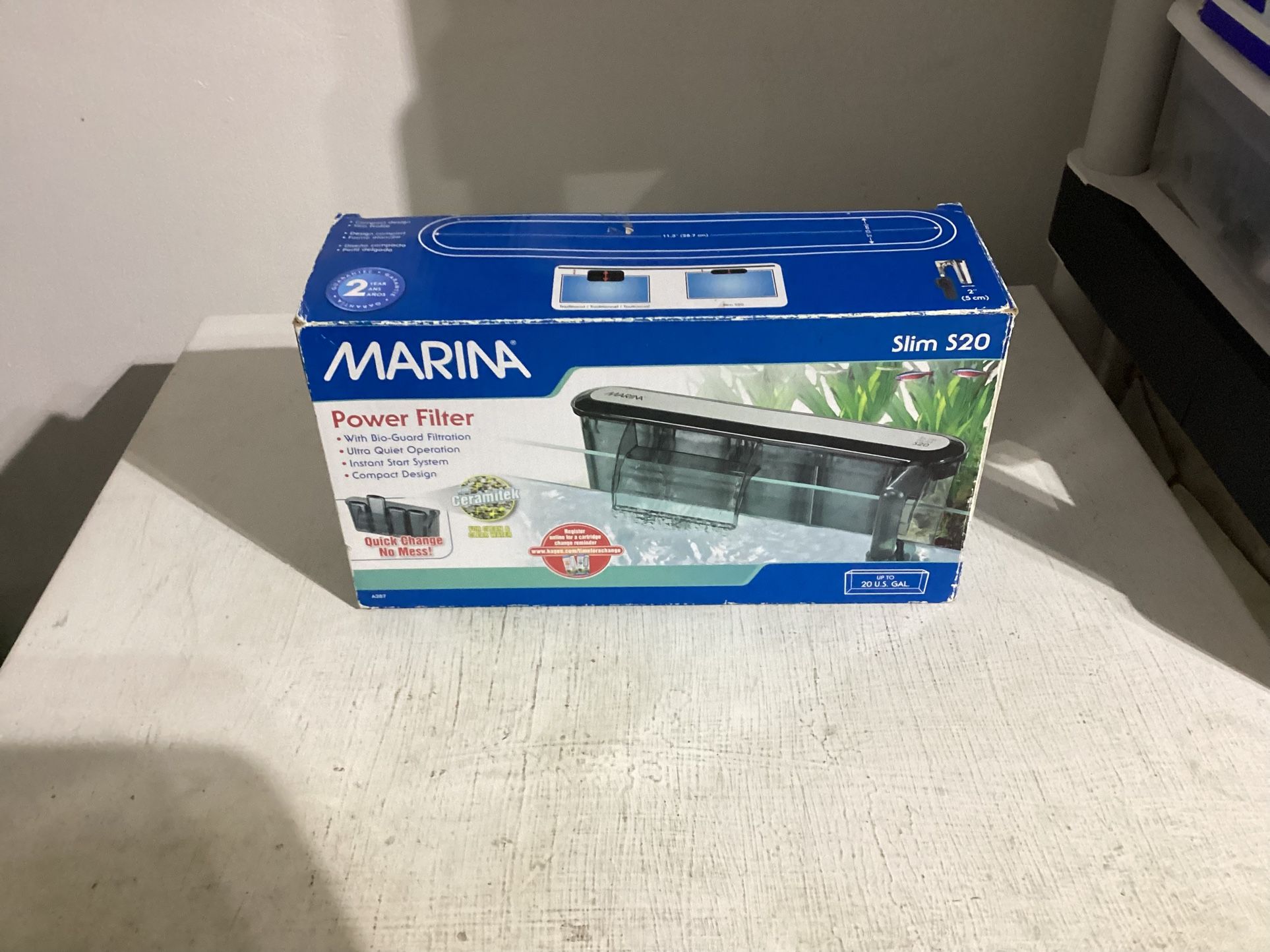 Slim S20 Marina Power Aquarium Filter Brand New