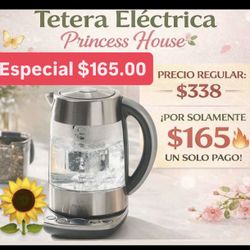 Tetera Eléctrica Especial $165.00 Calienta Agua Prepara Comidas  Prepara Cafe Te Capacidad 7 Tazas Princess House Ventas Finales 