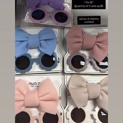 Baby Girl Glasses With Matching Bow