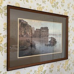Donn’Anna Palace Napoli By Gaetano Esposito Print Framed & Signed 