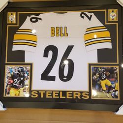 Le'veon Bell Steelers Framed Autographed Jersey