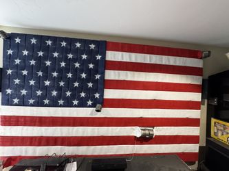 5’x8’ American Flag made from Fire Hose