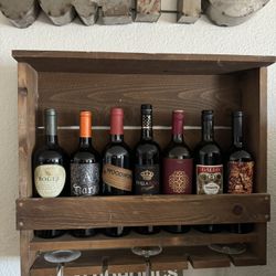 7-Bottle Reclaimed Wood Wine Rack