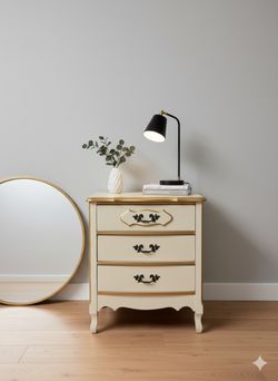 ✨ Vintage French Provincial 3-Drawer Nightstand / Accent Chest ✨