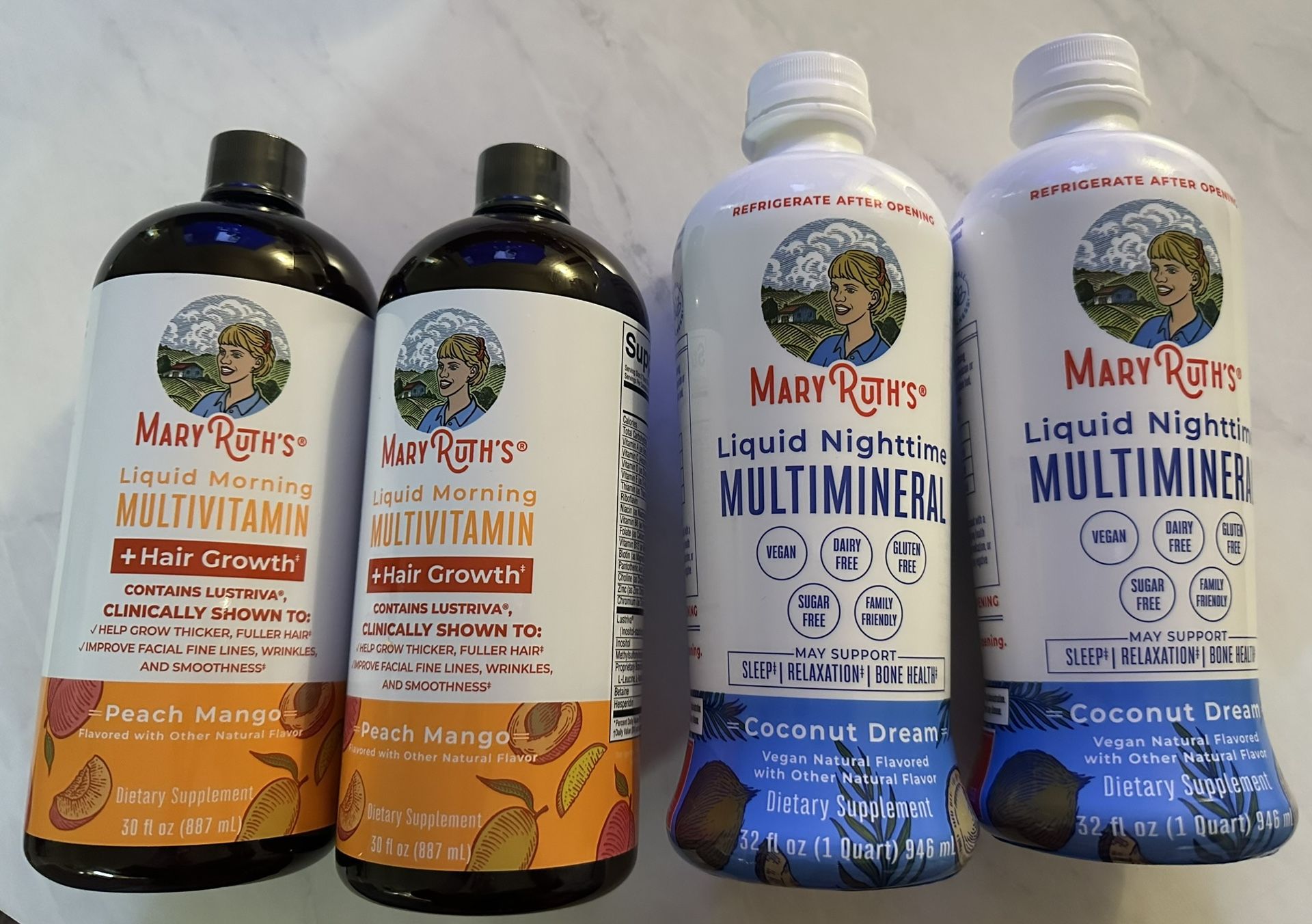 MaryRuth’s 2 Large bottles With 2 FREE large Nighttime