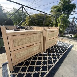 NIGHTSTAND WITH OUTLETS - SET OF 2