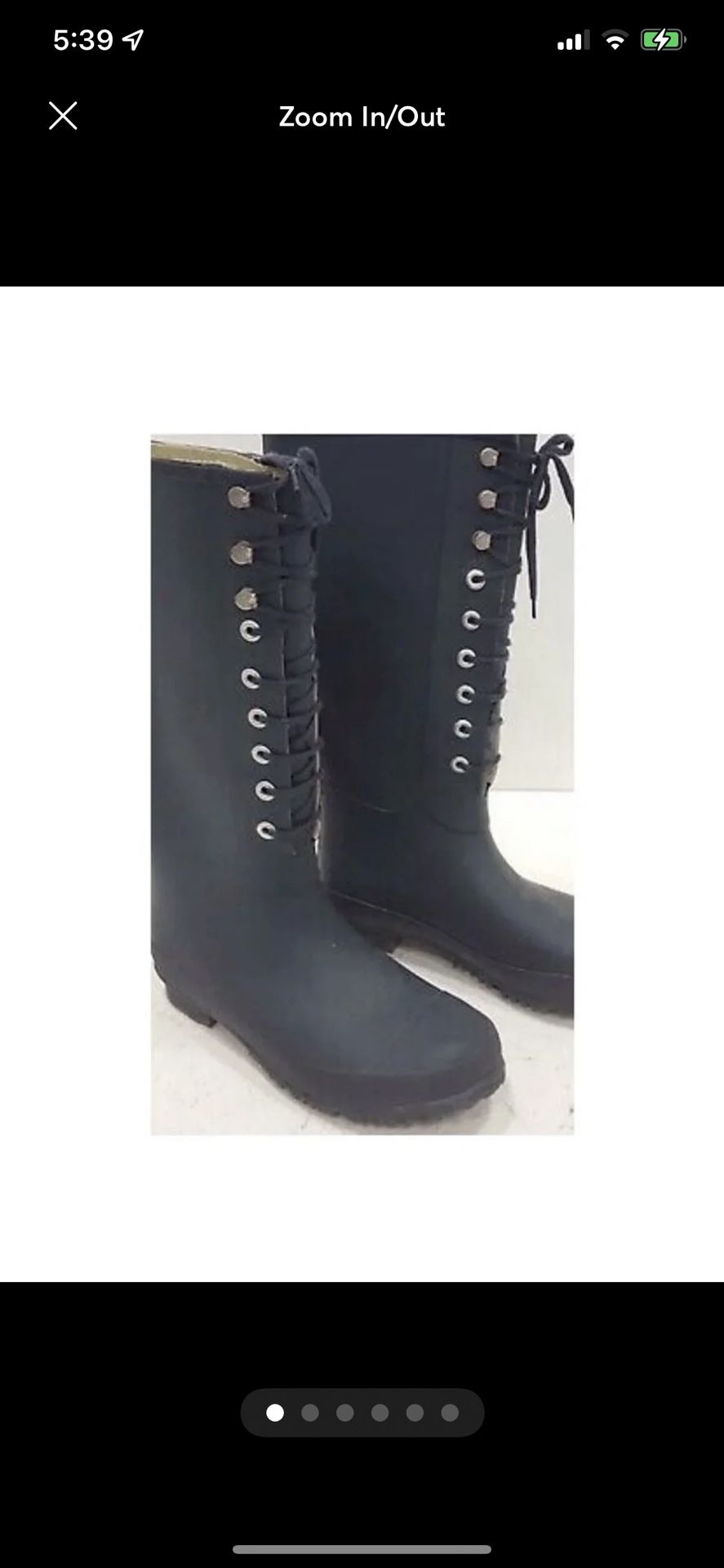 Noa Noa Rubber Boots l' ESS Rubber Boot Blue Size: 8-8.5