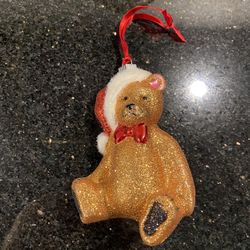 Vintage Christopher Radko Celebrations 5” Teddy Bear Christmas Ornament
