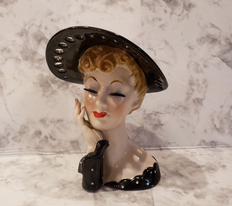 Vintage Napco Lady Head vase