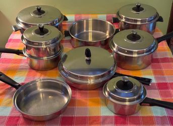 LIKE NEW…VINTAGE SET OF VOLLRATH POTS & PANS