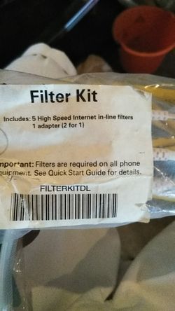 Internet filter kit and ethernet cable