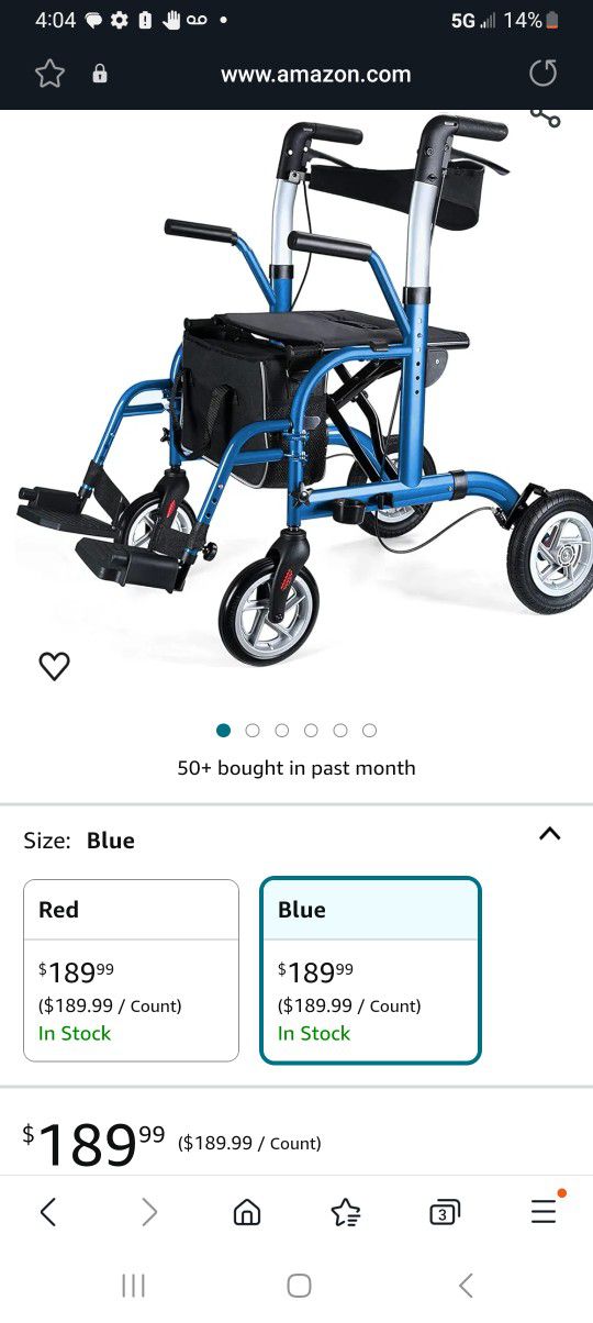 New Walker Wheelchair Combo