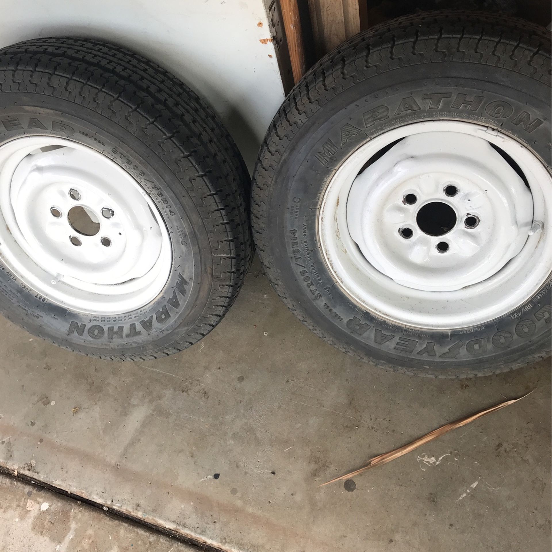 2 .14 Inch spare Tires For A Trailer