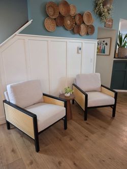New Accent Cane Chair Set